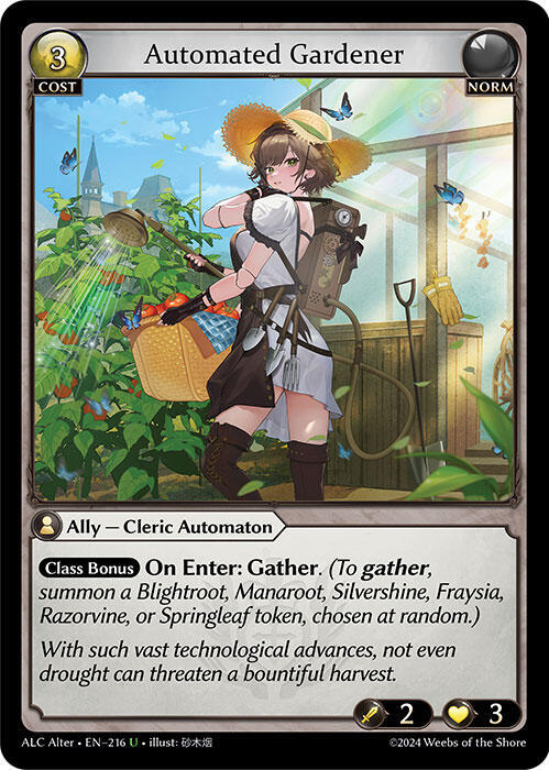 Automated Gardener, Alchemical Revolution Alter Edition 216