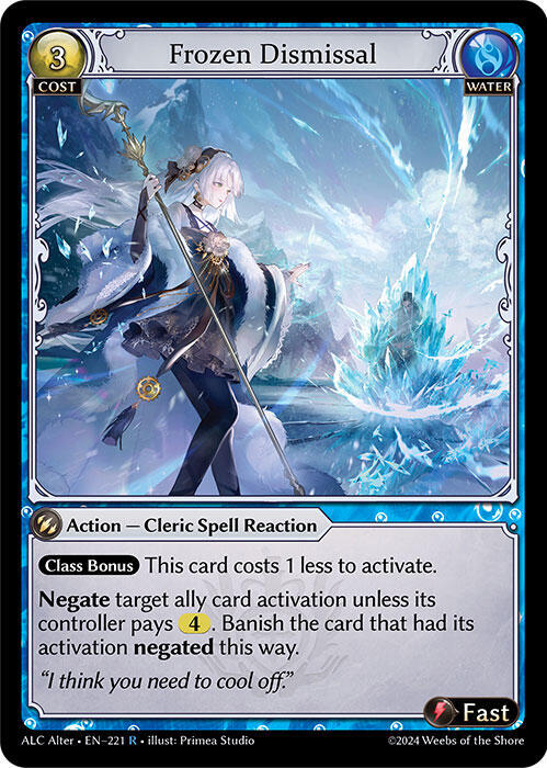 Frozen Dismissal, Alchemical Revolution Alter Edition 221