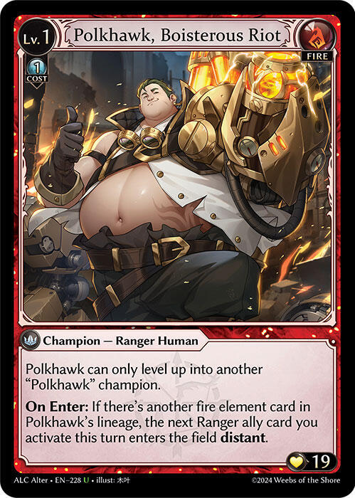 Polkhawk, Boisterous Riot, Alchemical Revolution Alter Edition 228
