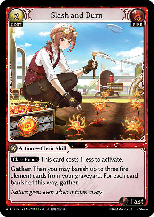 Slash and Burn, Alchemical Revolution Alter Edition 231