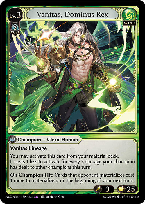 Vanitas, Dominus Rex, Alchemical Revolution Alter Edition 234
