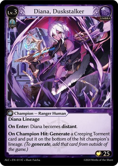 Diana, Duskstalker, Alchemical Revolution Starter Decks 009