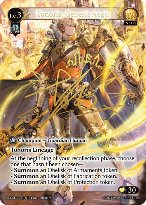Tonoris, Genesis Aegis (CSR), Alchemical Revolution Starter Decks 012