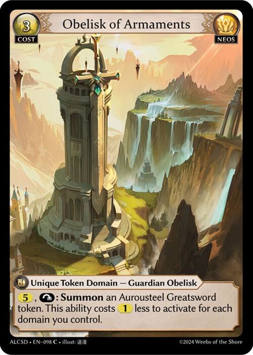 Obelisk of Armaments, Alchemical Revolution Starter Decks 098