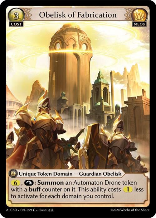 Obelisk of Fabrication, Alchemical Revolution Starter Decks 099