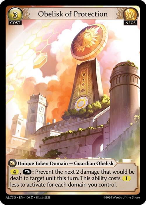 Obelisk of Protection, Alchemical Revolution Starter Decks 100