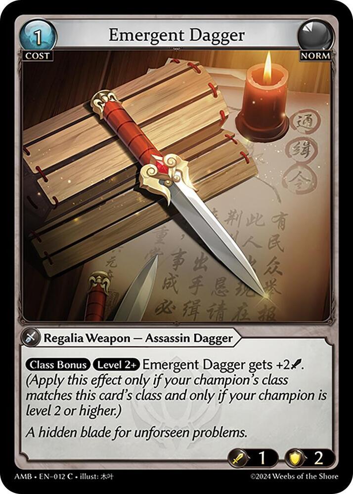 Emergent Dagger, Mortal Ambition 012