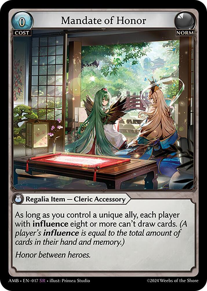 Mandate of Honor, Mortal Ambition 017
