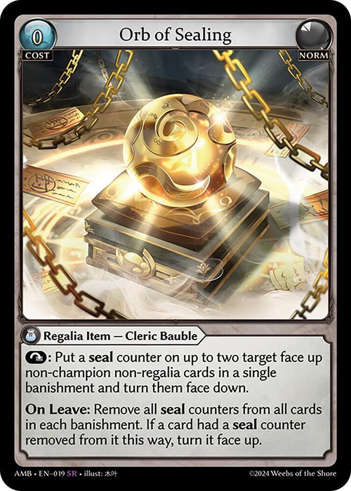 Orb of Sealing, Mortal Ambition 019