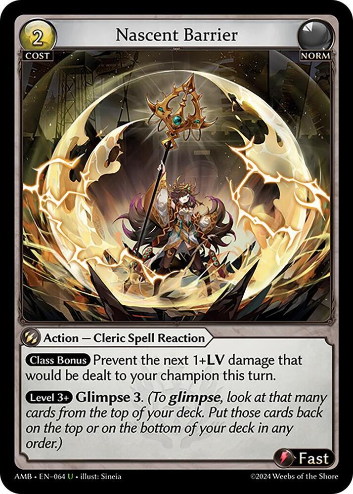 Nascent Barrier, Mortal Ambition 064