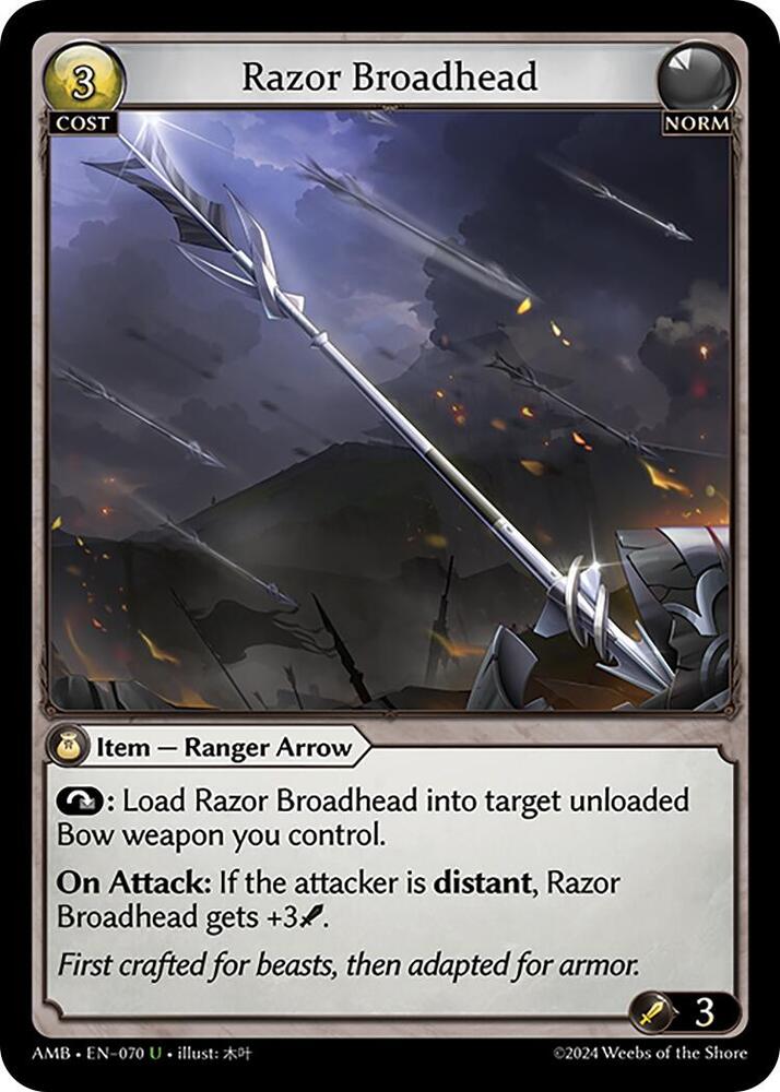 Razor Broadhead, Mortal Ambition 070