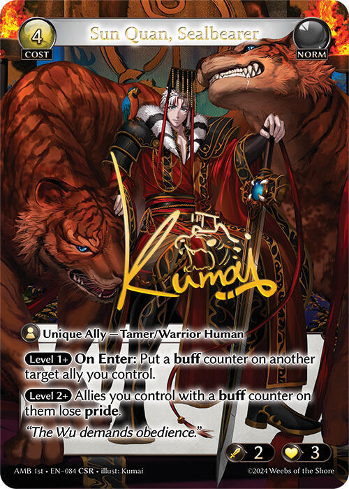 Sun Quan, Sealbearer (CSR), Mortal Ambition 084