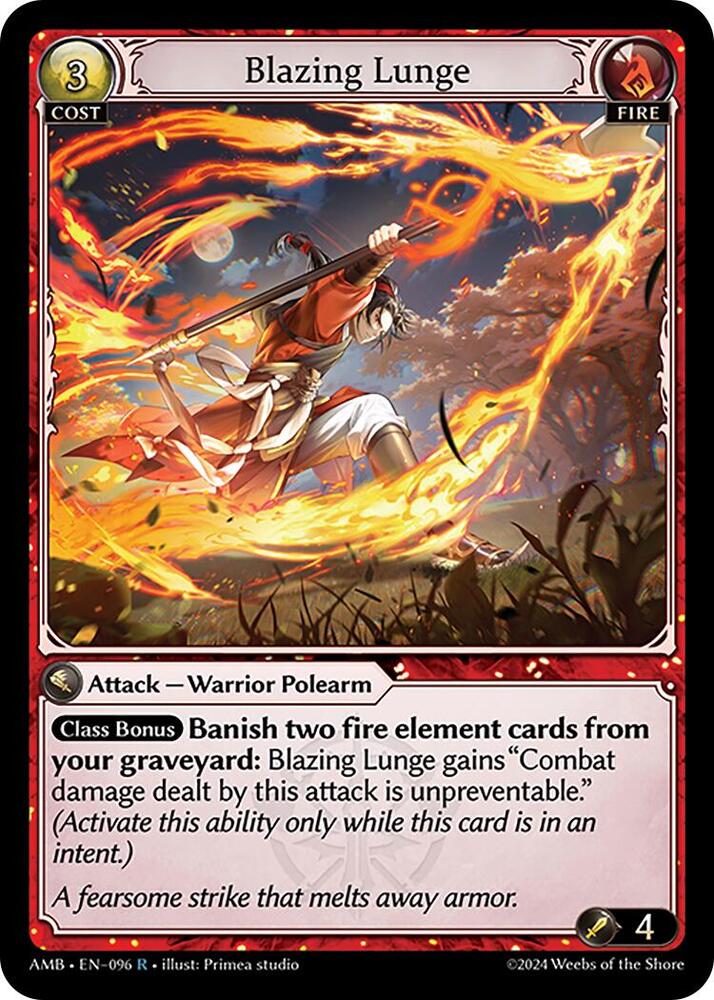 Blazing Lunge, Mortal Ambition 096