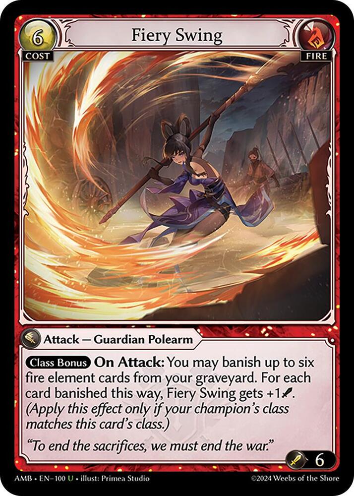 Fiery Swing, Mortal Ambition 100