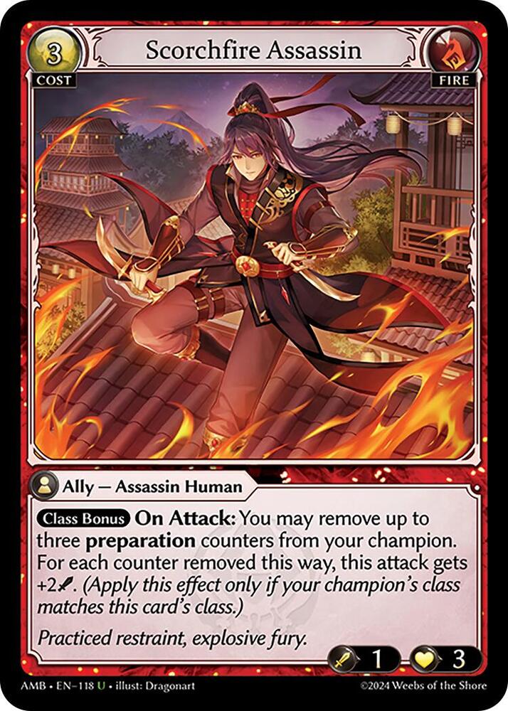 Scorchfire Assassin, Mortal Ambition 118