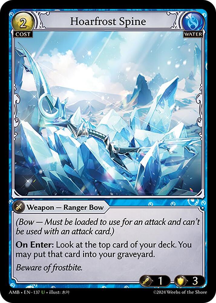 Hoarfrost Spine, Mortal Ambition 137