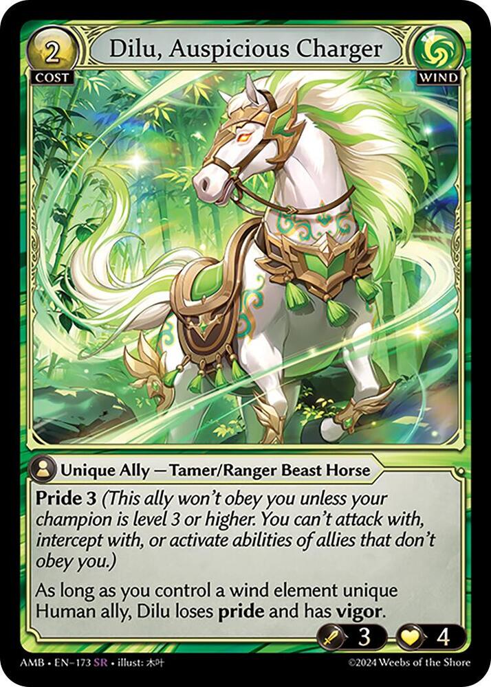 Dilu, Auspicious Charger, Mortal Ambition 173