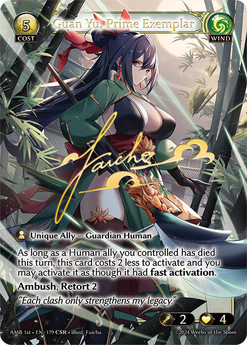 Guan Yu, Prime Exemplar (CSR), Mortal Ambition 179