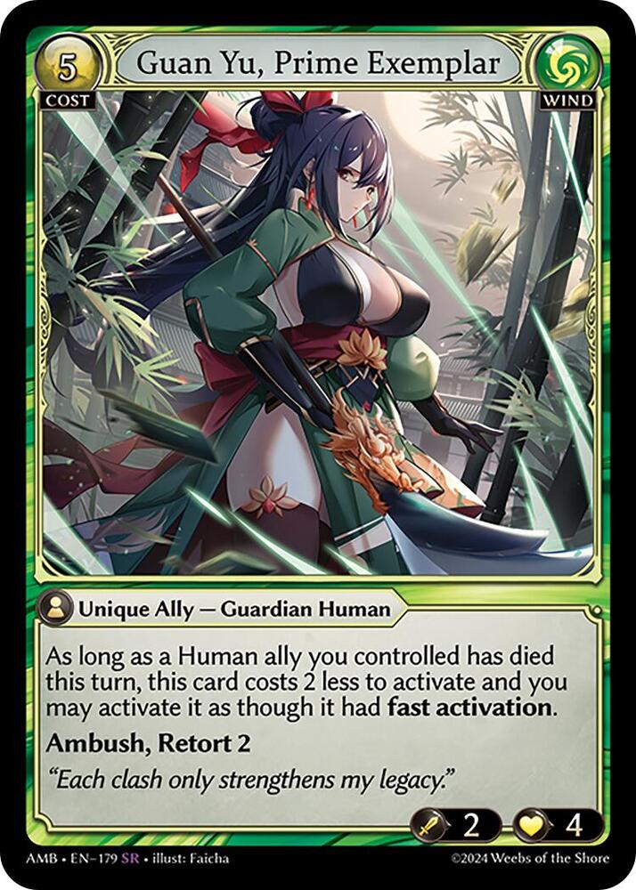 Guan Yu, Prime Exemplar, Mortal Ambition 179