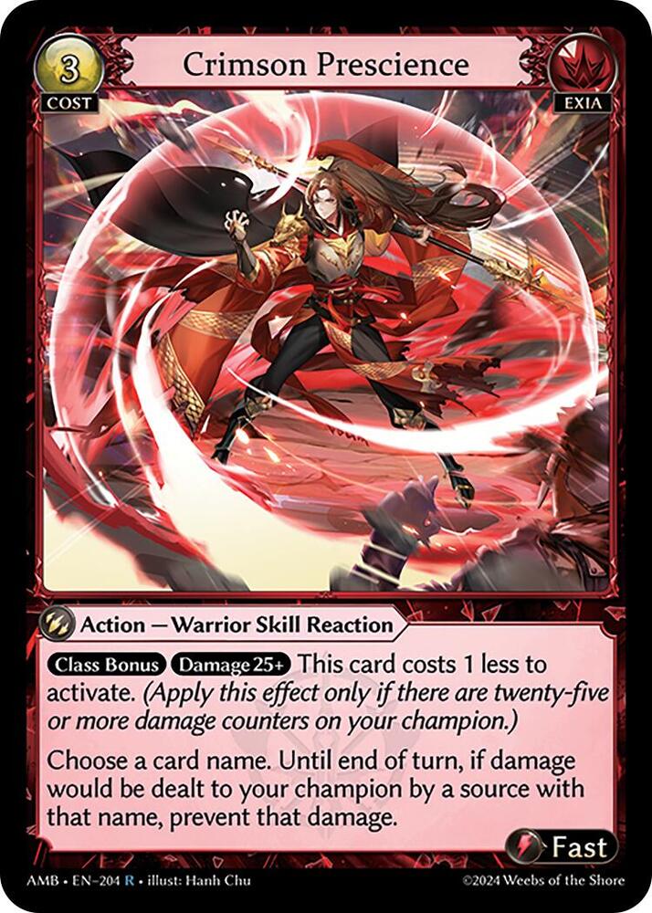 Crimson Prescience, Mortal Ambition 204