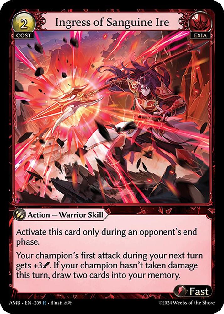 Ingress of Sanguine Ire, Mortal Ambition 209