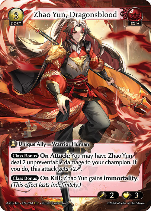 Zhao Yun, Dragonsblood, Mortal Ambition 214