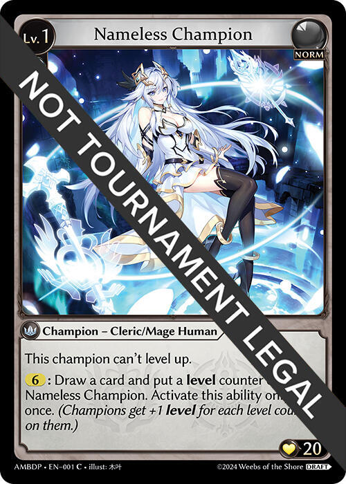 Nameless Champion (Cleric/Mage), Mortal Ambition Draft Pack 001