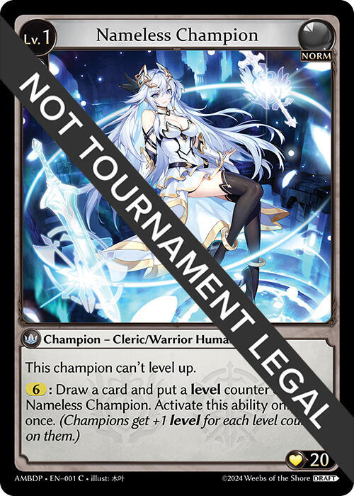 Nameless Champion (Cleric/Warrior), Mortal Ambition Draft Pack 001