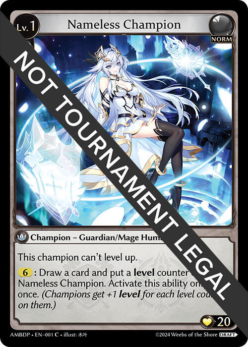 Nameless Champion (Guardian/Mage), Mortal Ambition Draft Pack 001