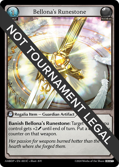 Bellona's Runestone, Mortal Ambition Draft Pack 003
