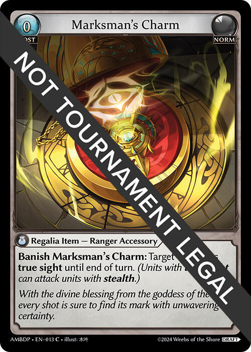 Marksman's Charm, Mortal Ambition Draft Pack 013