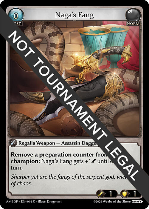 Naga's Fang, Mortal Ambition Draft Pack 014