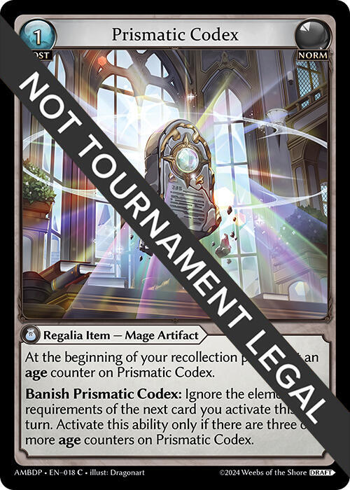 Prismatic Codex, Mortal Ambition Draft Pack 018