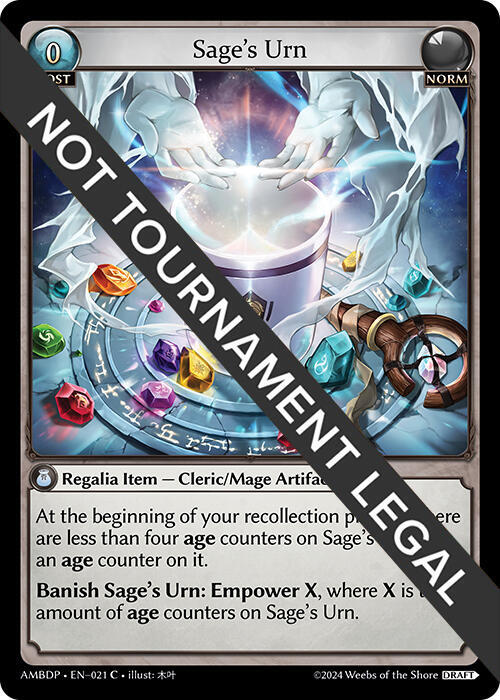 Sage's Urn, Mortal Ambition Draft Pack 021