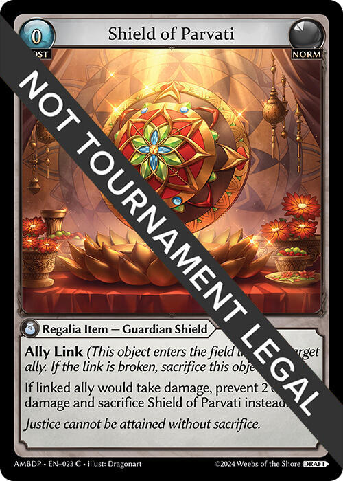 Shield of Parvati, Mortal Ambition Draft Pack 023