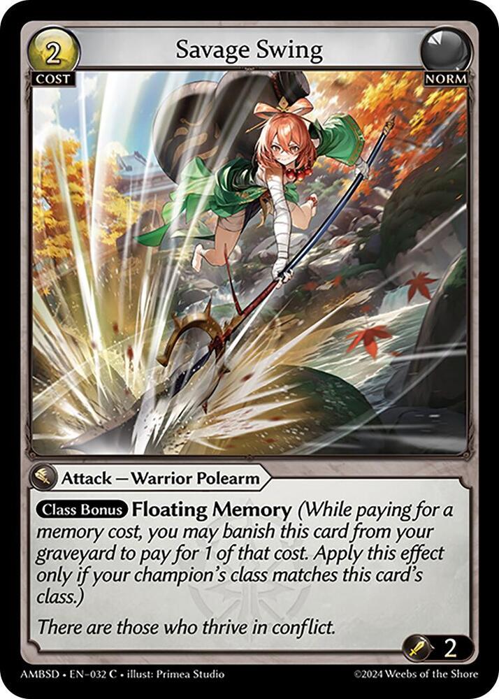 Savage Swing, Mortal Ambition Starter Decks 032