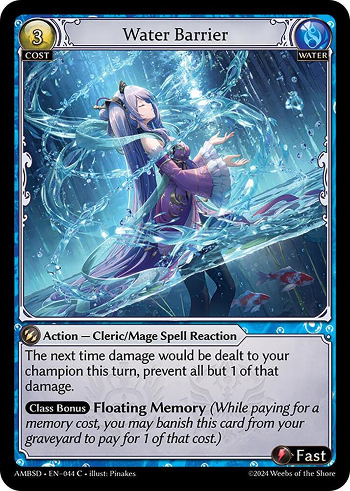 Water Barrier, Mortal Ambition Starter Decks 044