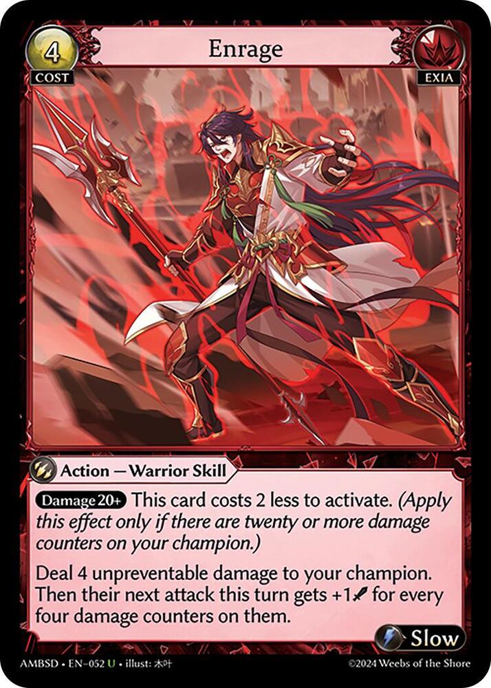 Enrage, Mortal Ambition Starter Decks 052