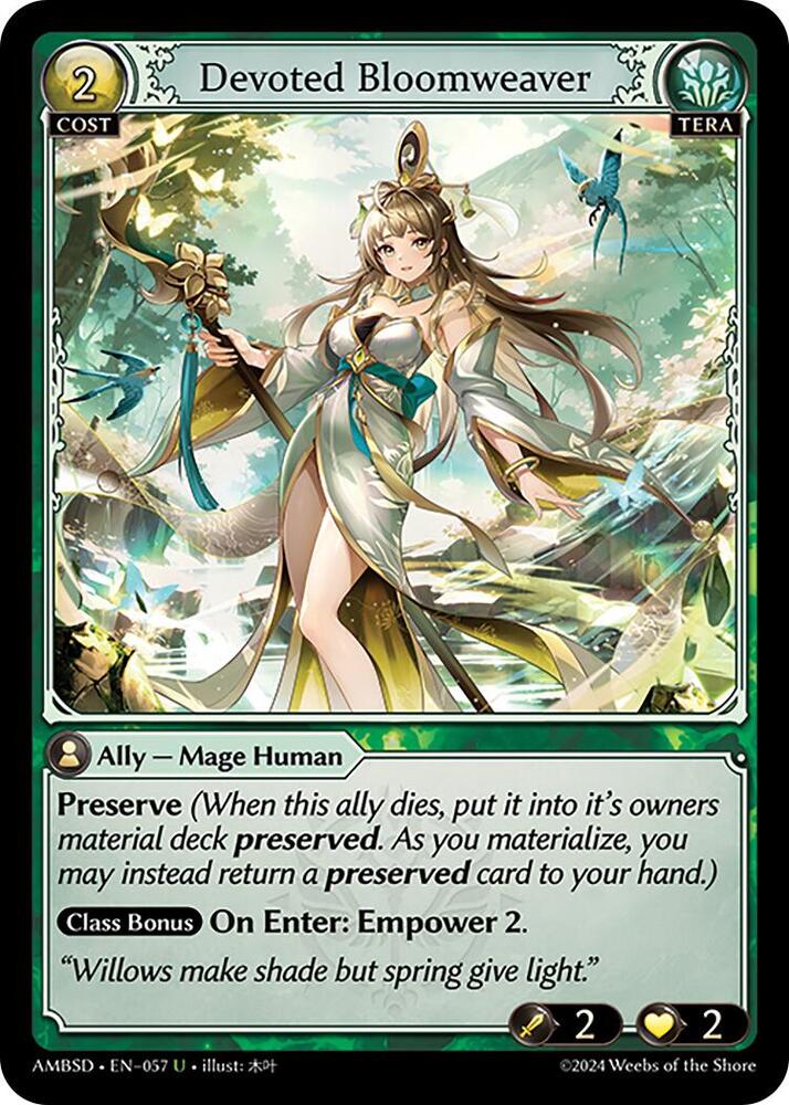 Devoted Bloomweaver, Mortal Ambition Starter Decks 057