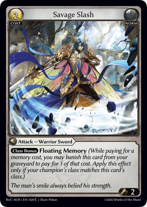 Savage Slash, Mordred Re: Collection, Aurelian Regent 020