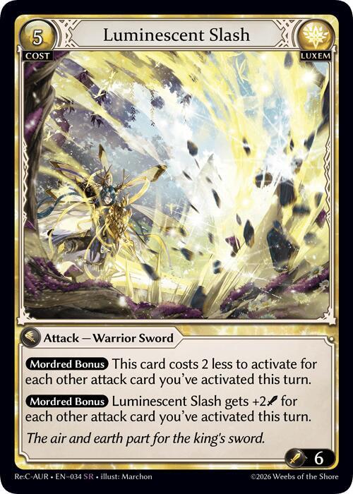 Luminescent Slash, Mordred Re: Collection, Aurelian Regent 034