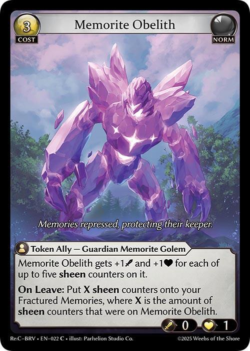 Memorite Obelith, Merlin Re: Collection, Brilliant Vestige 022
