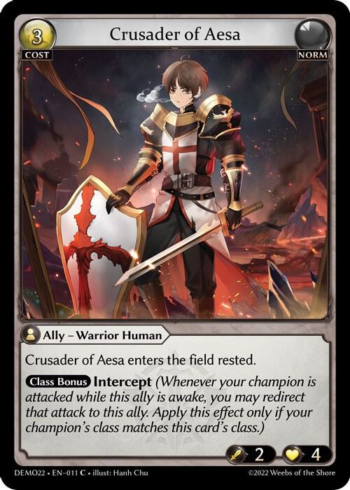 Crusader of Aesa, 2022 Demo Deck 011