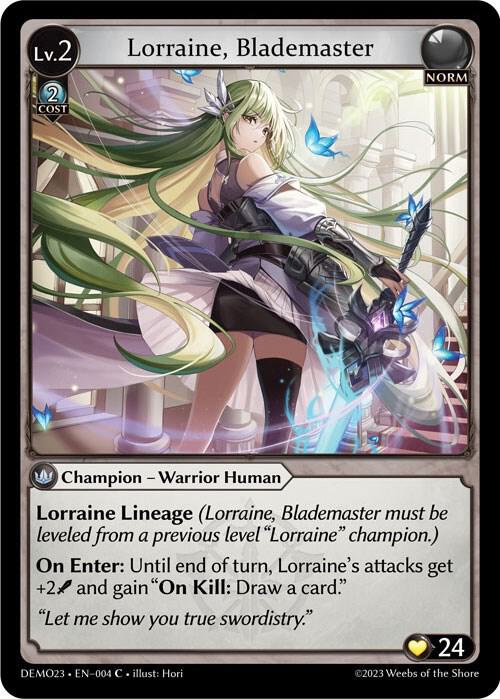 Lorraine, Blademaster, 2023 Demo Deck 004