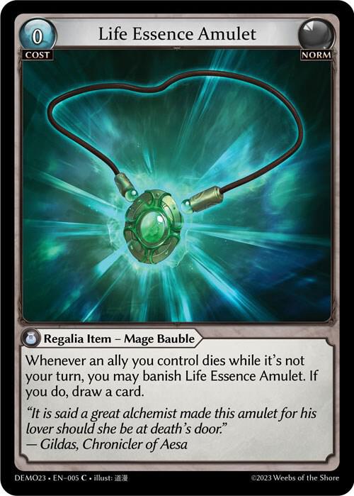 Life Essence Amulet, 2023 Demo Deck 005