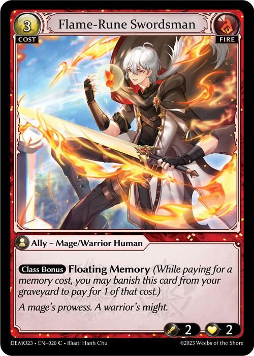 Flame-Rune Swordsman, 2023 Demo Deck 020