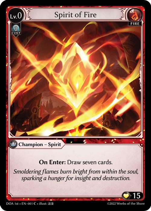 Spirit of Fire, Dawn of Ashes 1st Edition 001