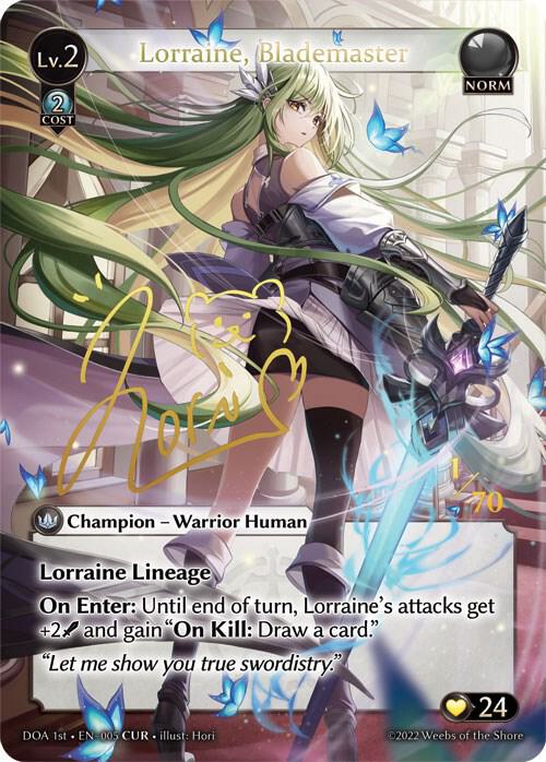 Lorraine, Blademaster (CUR), Dawn of Ashes 1st Edition 005