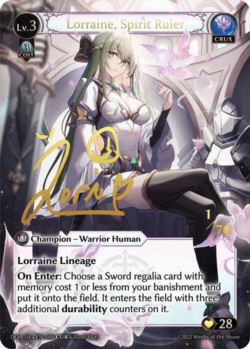 Lorraine, Spirit Ruler (CUR), Dawn of Ashes 1st Edition 006