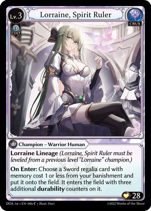 Lorraine, Spirit Ruler, Dawn of Ashes 1st Edition 006